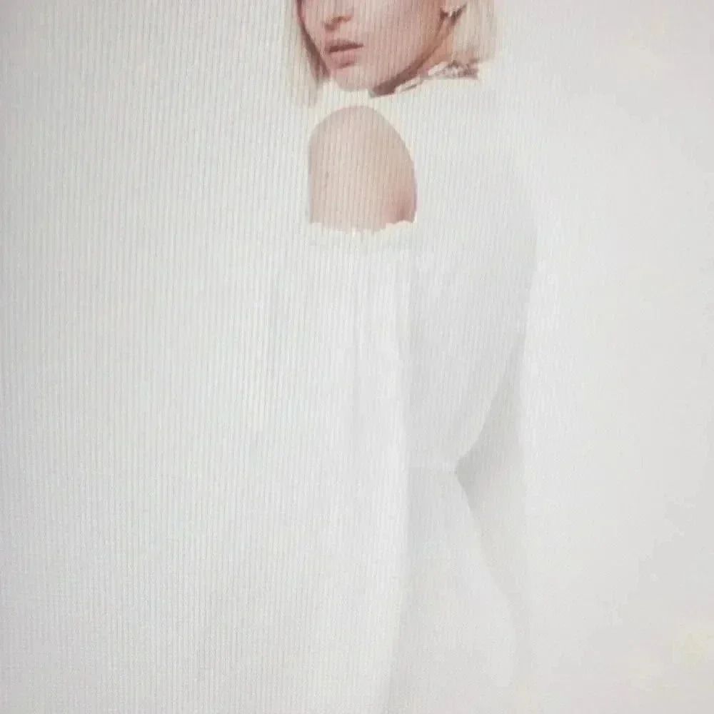White Ruffle Cold Shoulder Top - Picture 2 of 4